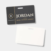 Badge d'identification de logo d'agent immobilier (Avant & arrière)