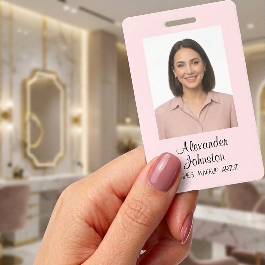 Badge d'identification de maquillage des cils Rose