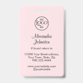 Badge d'identification de maquillage des cils Rose (Arrière)