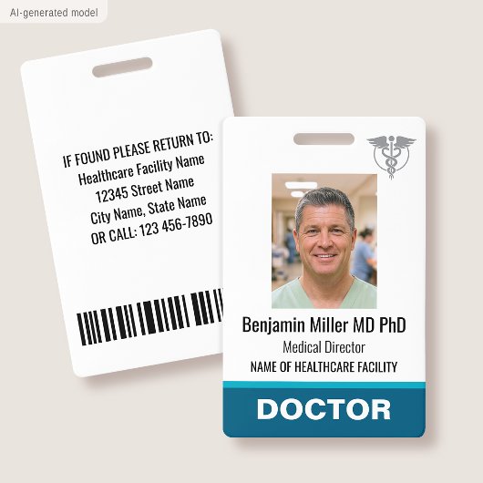 Badge d'identification de médecin infirmière Photo