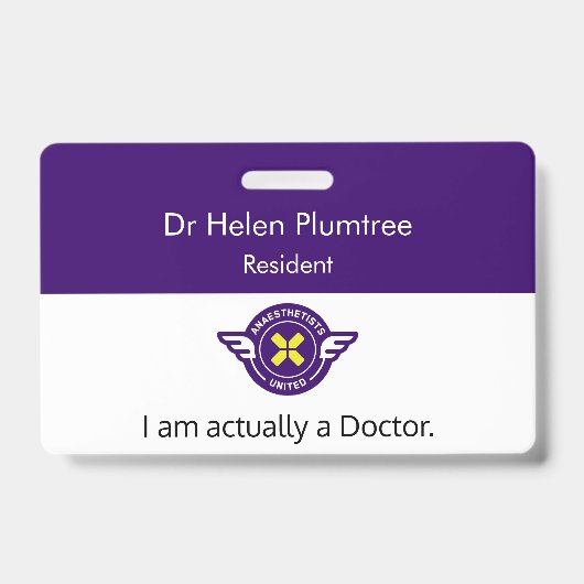 Badge d'identification de médecin personnalisable  (Avant)