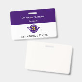 Badge d'identification de médecin personnalisable  (Avant & arrière)