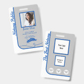 Badge d'identification de notaire public de style (Avant & arrière)