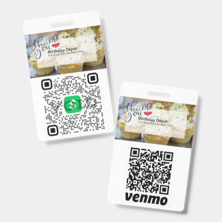 Badge d'identification de paiement scannable à dou