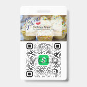 Badge d'identification de paiement scannable à dou (Avant)