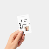 Badge d'identification de participant minimal blan (Manuel / portable)