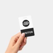 Badge d'identification de passe visiteur avec logo (Manuel / portable)