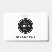 Badge d'identification de passe visiteur moderne b (Arrière)
