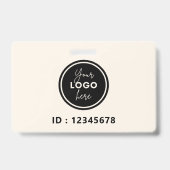 Badge d'identification de passe visiteur moderne r (Arrière)