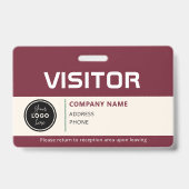 Badge d'identification de passe visiteur moderne r (Avant)
