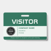 Badge d'identification de passe visiteur moderne v (Avant)