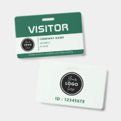 Badge d'identification de passe visiteur moderne v (Avant & arrière)
