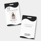 Badge d'identification de personnel d'entreprise a (Avant & arrière)
