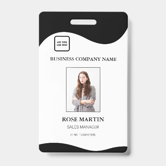 Badge d'identification de personnel d'entreprise a (Avant)