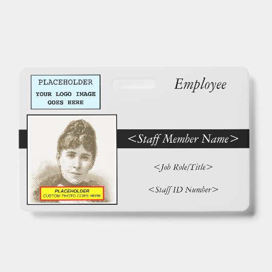 Badge d'identification de personnel glamour (Avant)