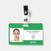 Badge d'identification de personnel photo d'affair (Avant avec clip)