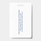 Badge d'identification de photo d'animal de compag (Arrière)