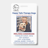 Badge d'identification de photo d'animal de compag (Avant)