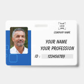 Badge d'identification de photo d'employé personna (Avant)