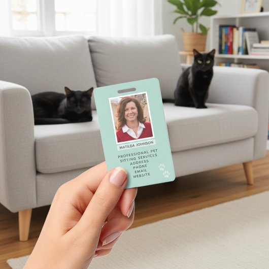 Badge d'identification de photo d'empreinte de pat