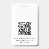 Badge d'identification de photo d'infirmière diplô (Arrière)