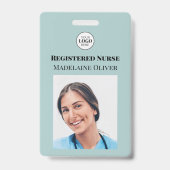 Badge d'identification de photo d'infirmière diplô (Avant)