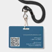 Badge d'identification de photo du coordinateur du (Arrière avec lanière)