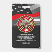 Badge d'identification de photo du département des (Arrière)