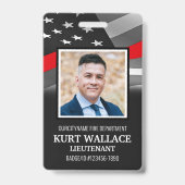 Badge d'identification de photo du département des (Avant)