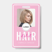 Badge d'identification de photographe de coiffeur (Avant)