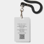 Badge d'identification de presse personnalisé avec (Arrière avec lanière)