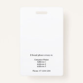 Badge d'identification de presse personnalisée ave (Dos)