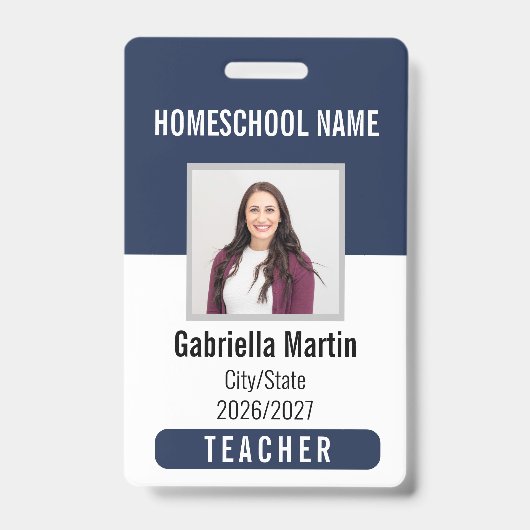 Badge d'identification de professeur à domicile (Avant)