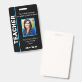 Badge d'identification de professeur à domicile (Avant & arrière)