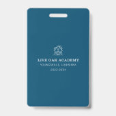 Badge d'identification de professeur à domicile | (Arrière)