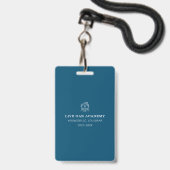 Badge d'identification de professeur à domicile | (Arrière avec lanière)