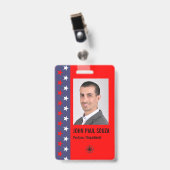 Badge d'identification de sécurité pour thème poli (Avant avec clip)