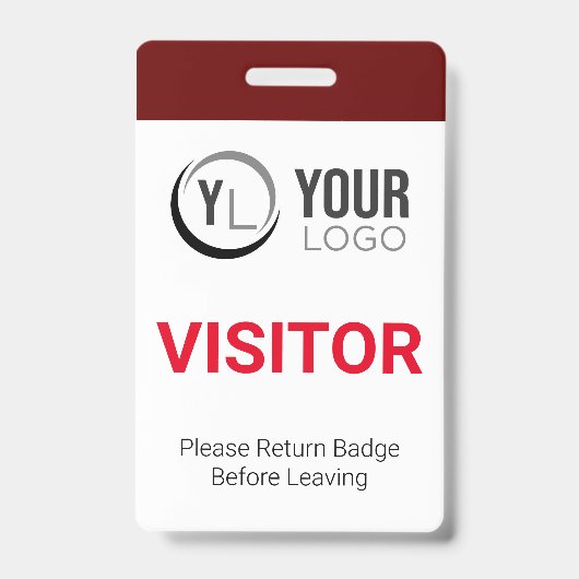 Badge d'identification de visiteur personnalisé (Avant)