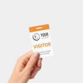 Badge d'identification de visiteur personnalisé (Manuel / portable)