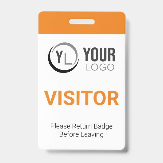 Badge d'identification de visiteur personnalisé (Avant)