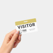 Badge d'identification de visiteur personnalisé (Manuel / portable)