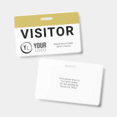Badge d'identification de visiteur personnalisé (Avant & arrière)