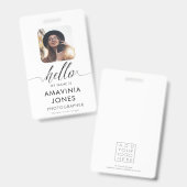 BADGE D'IDENTIFICATION DE VOYAGE D'AFFAIRES ID HEL (Avant & arrière)