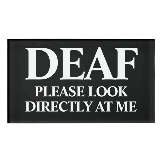 Badge D'identification Deaf or Hard of Hearing (Devant)