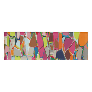 Badge D'identification Déco géométrique Art moderne multicolore