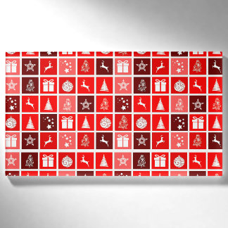 Badge D'identification Décor de Noël Motif rouge