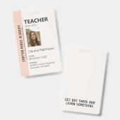 Badge d'identification d'éducateur à domicile Peac (Avant & arrière)
