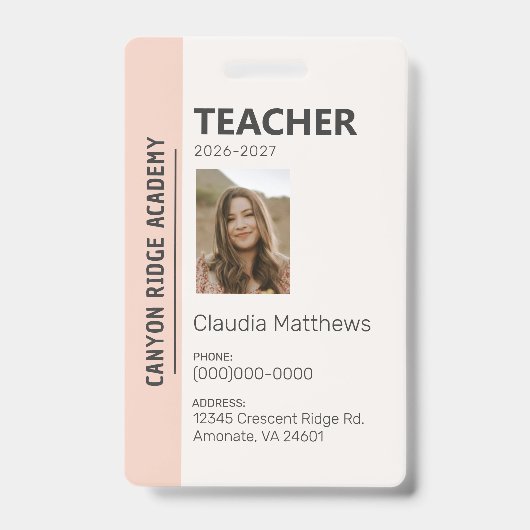 Badge d'identification d'éducateur à domicile Peac (Avant)