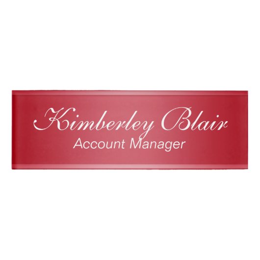 Badge D'identification Dégradés rayés - rouge + vos idées (Devant)