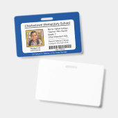 Badge d'identification d'élève de l'école élémenta (Avant & arrière)
